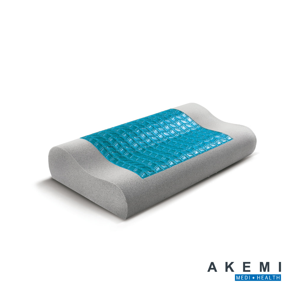 Akemi Medi+Health Contour Hydro Gel Bamboo Charcoal Memory Pillow หมอน หมอนหนุน เมมโมรีโฟม