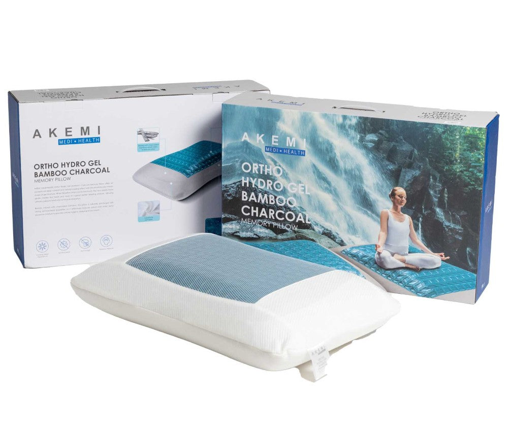 Akemi Medi+Health Ortho Hydro Gel Bamboo Charcoal Memory Pillow หมอน หมอนหนุน เมมโมรีโฟม