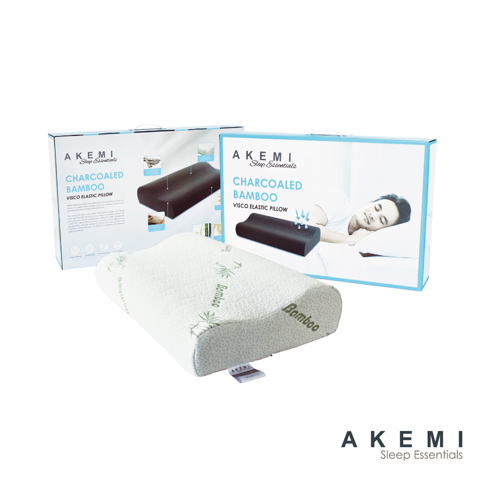 [ราคาโปร] Akemi หมอนหนุน รุ่น Charcoaled Bamboo Visco Elastic (New)