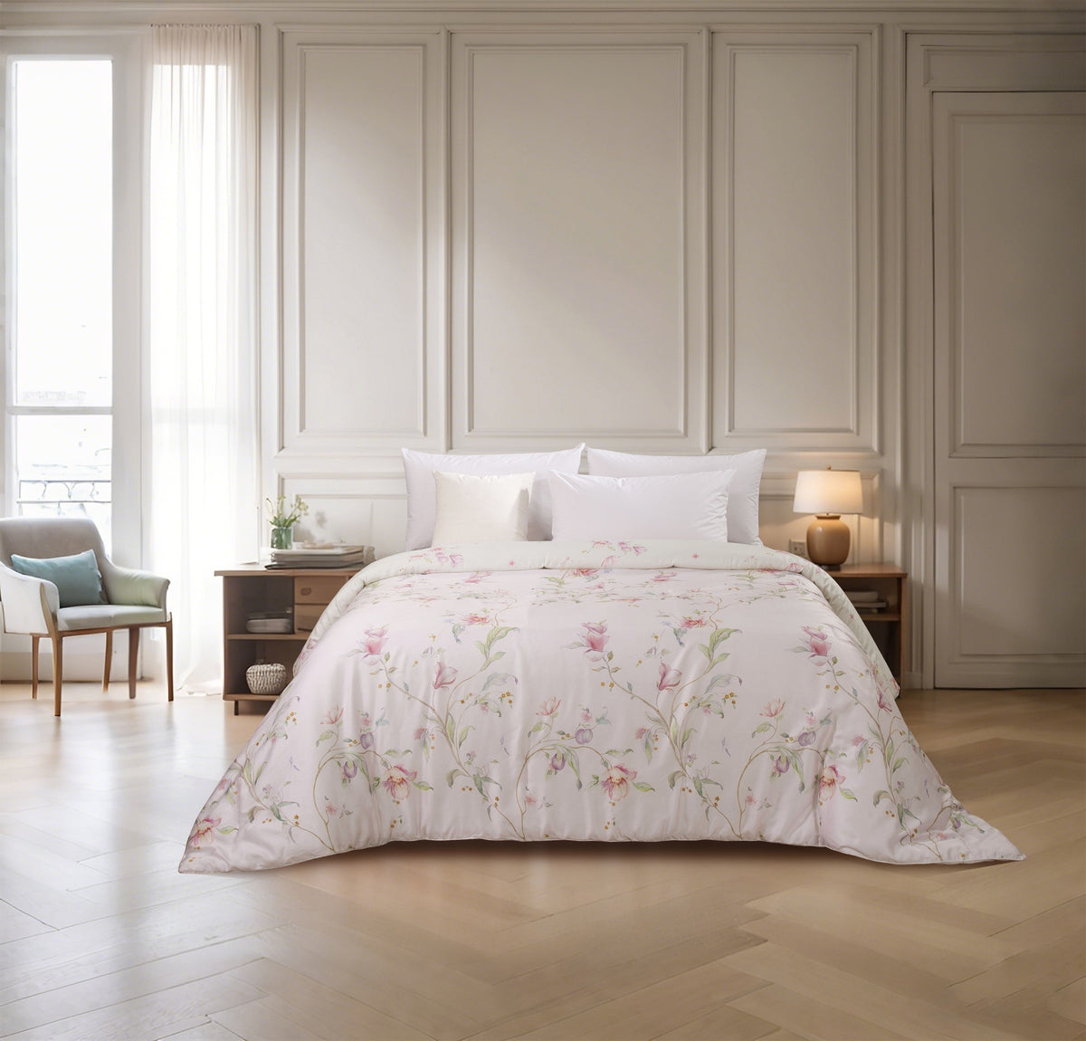 [ราคาโปร] Akemi ผ้านวม 6 ฟุต 90x100 นิ้ว TENCEL™ Lyocell Ardent Prints Collection 900 เส้นด้าย