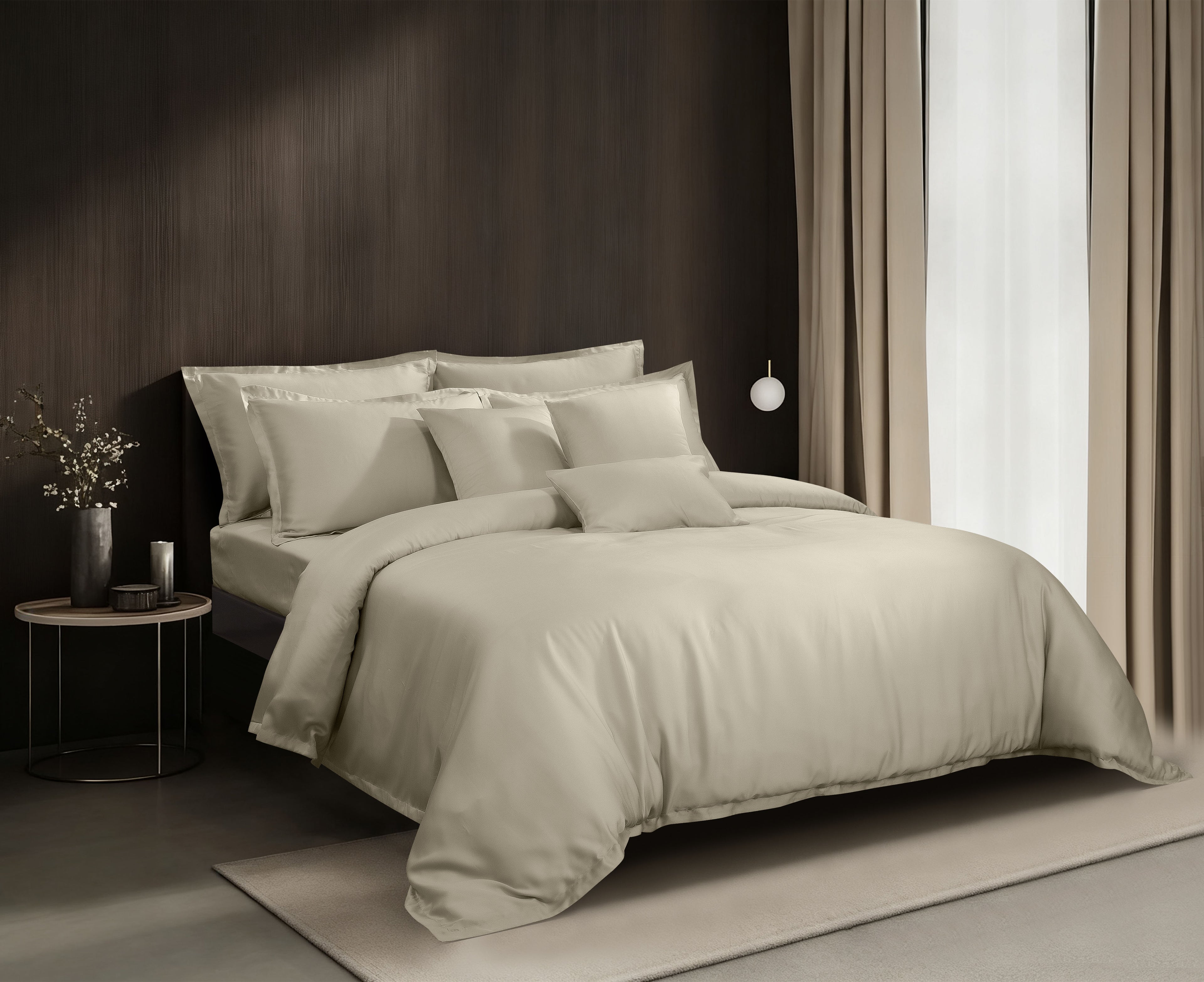 Akemi ชุดผ้าปูที่นอน TENCEL™ Lyocell Gladice Solid Collection 1300 เส้นด้าย