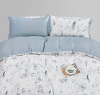 Akemi ชุดผ้าปูที่นอน 6 ฟุต 5 ชิ้น TENCEL™ HeiQ Allergen Serene Prints Collection 1200 เส้นด้าย